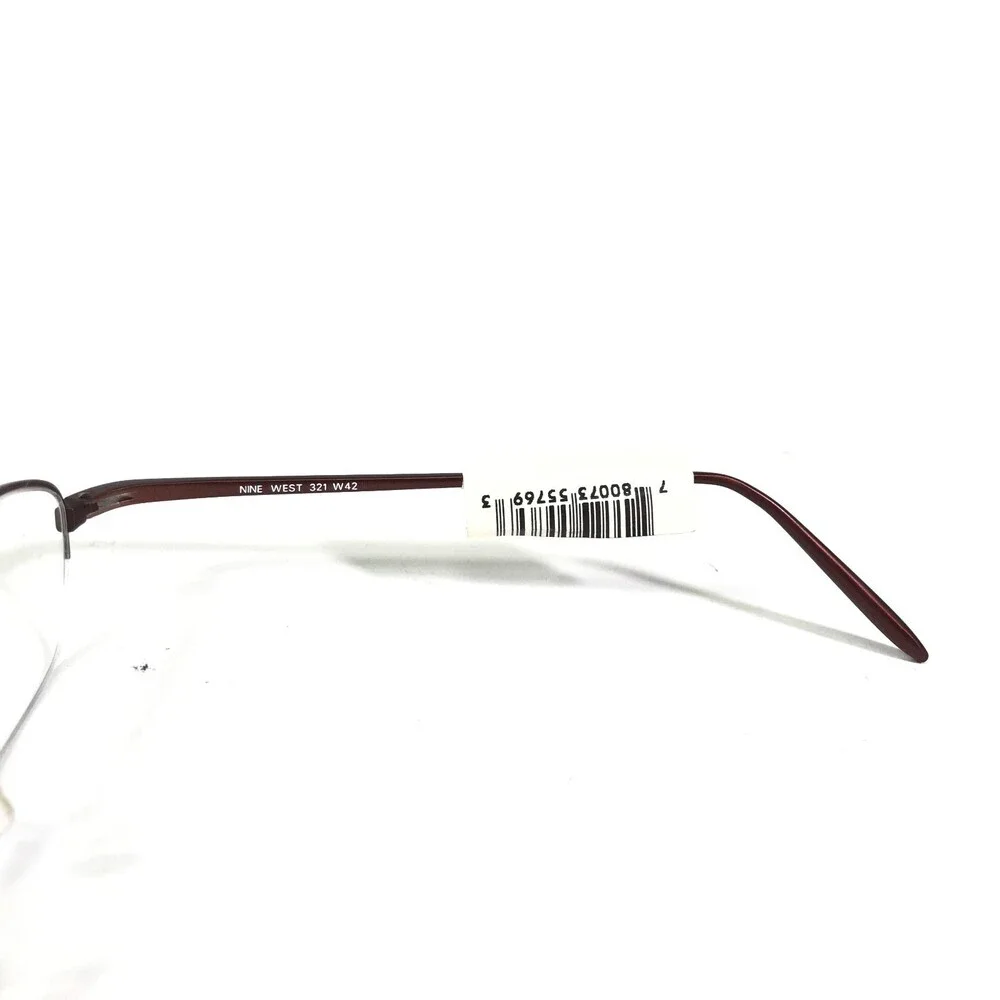Nine West Petite Eyeglasses Frames 321 W42 Brown Half Rim 49-19-135